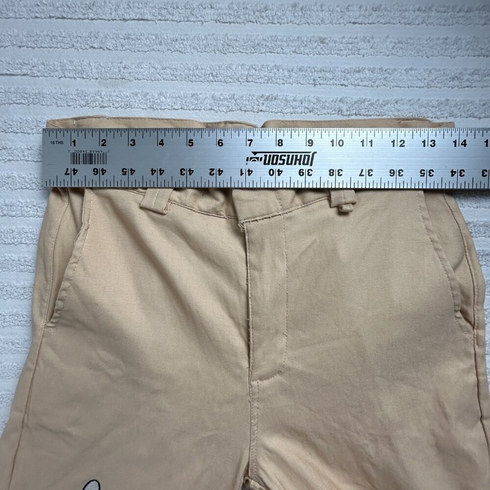 Omighty Womens Tom & Gerry Pants Size Medium Khaki Straight Leg Mid-Rise Pockets - Picture 5 of 9